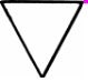 an inverted triangle is drawn in the blackboard