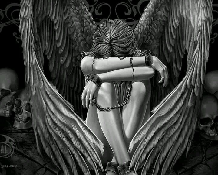 A sad angel